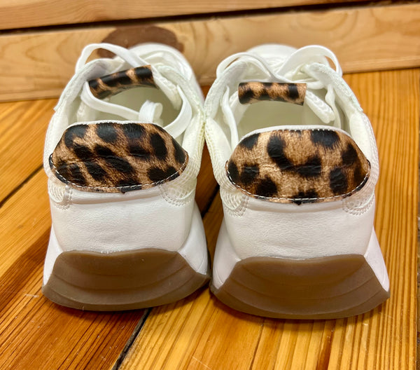 Corkys No Prob Sneaker White w/ Leopard
