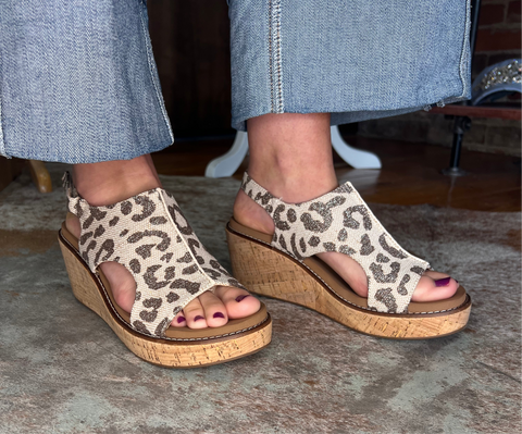 Corkys Carley Tan Sparkle Leopard
