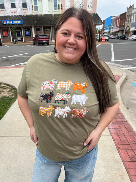 Pigs On Repeat Tee Shirt