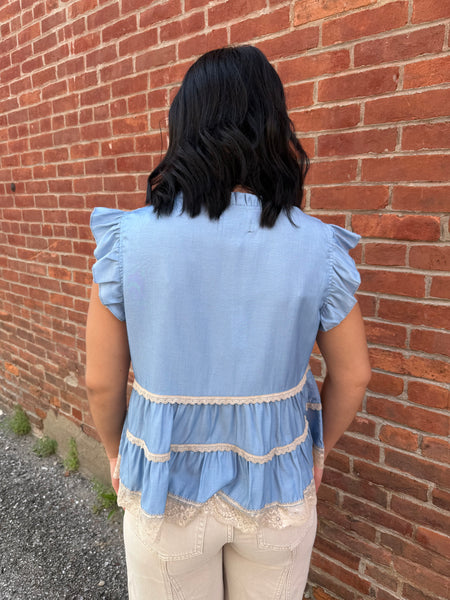Llano Lace Top Denim