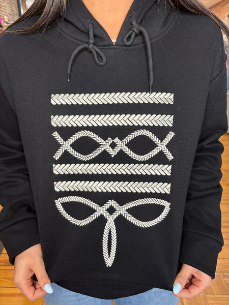 Black Hoodie w/ Bootstitch Design