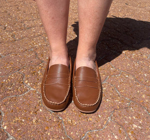 Penny For Your Thoughts Cognac Pebble Loafer