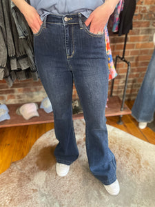 Judy Blue Kelly High Rise Angled Side Seam Flare Jeans