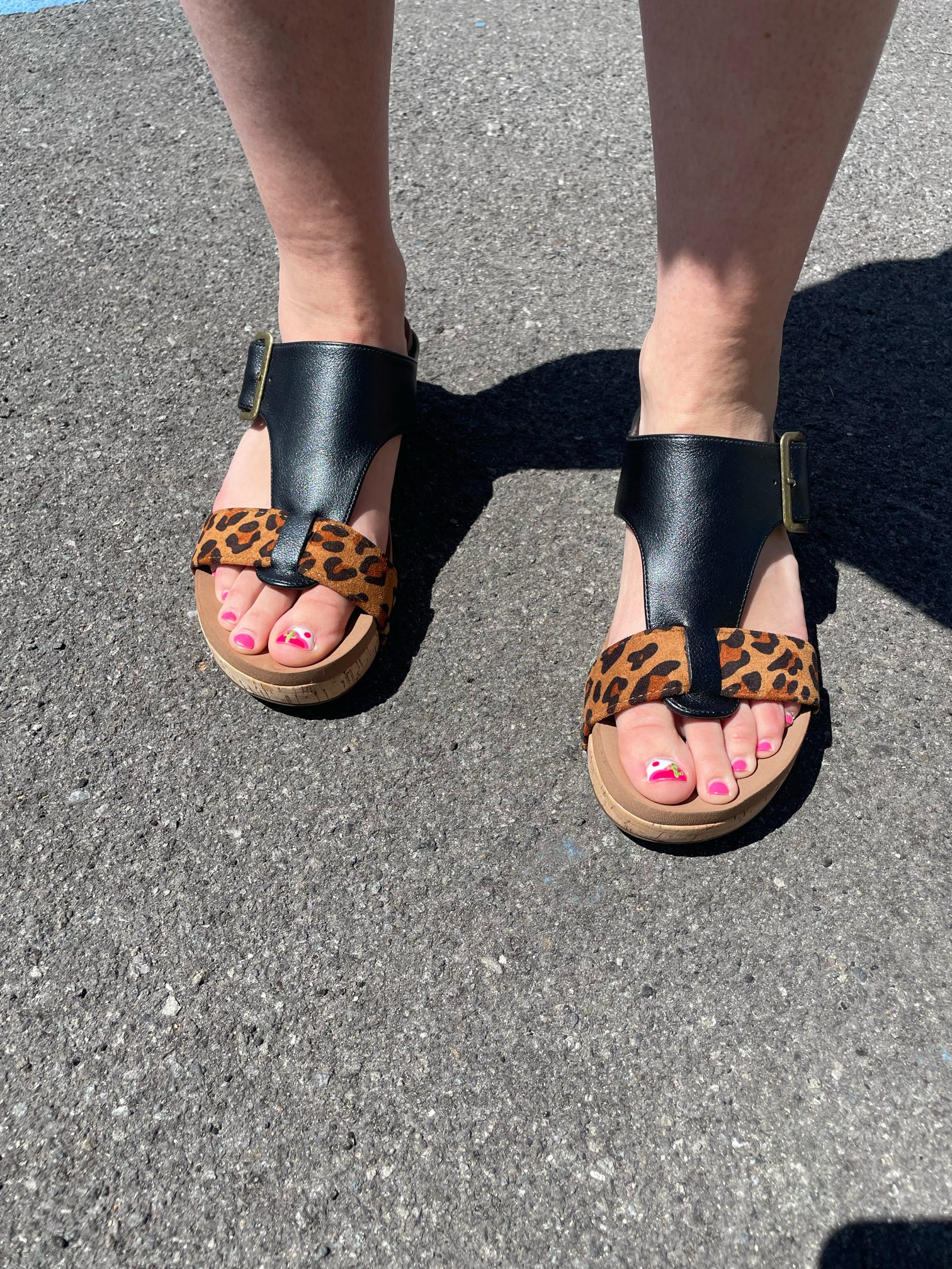 Corkys Top Secret Wedge Black Leopard Combo