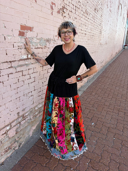 A Rare Bird One Size Velvet Skirt
