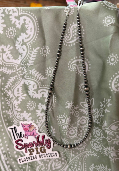 18 inch Sterling Silver PEARLS Graduated Necklace