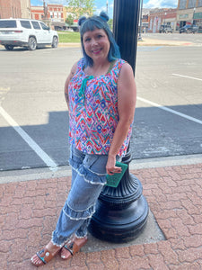 Fun Print w/ Bow Ties Plus Size Tank