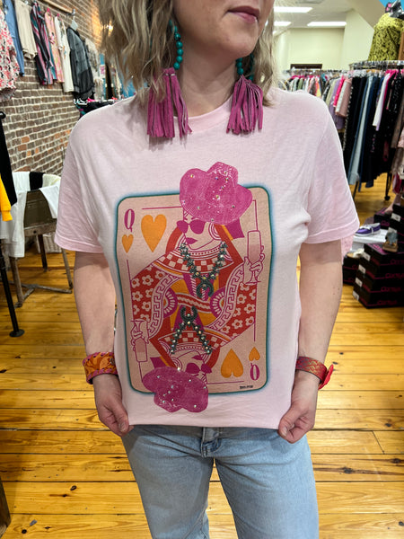 Queen of Hearts w/ Turquoise Necklace Tee