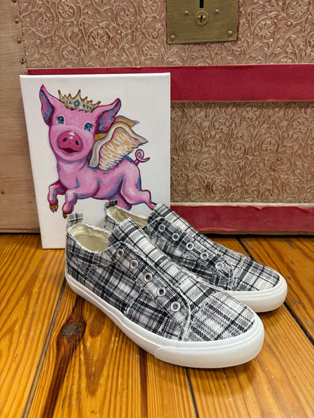 Corkys Babalu Sneaker Grey Plaid