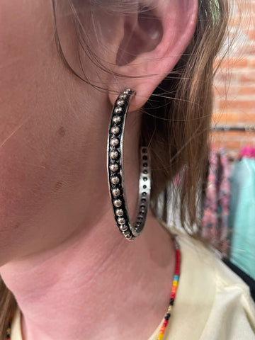 Large Hoop Earring Small Bubble