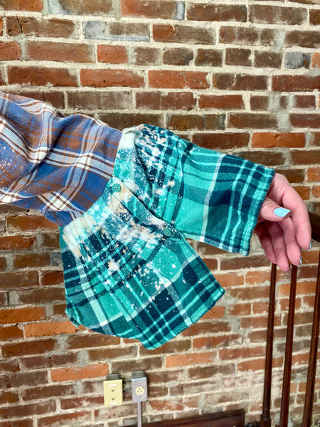 Valentine Flannel Brown & Blue size xl