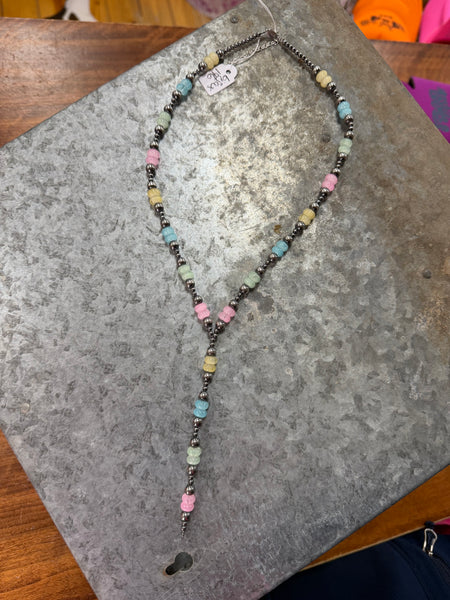 Jaci Fun Color Lariat Necklace