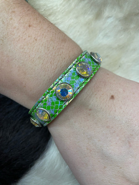 Leather Cuff w/ Bling