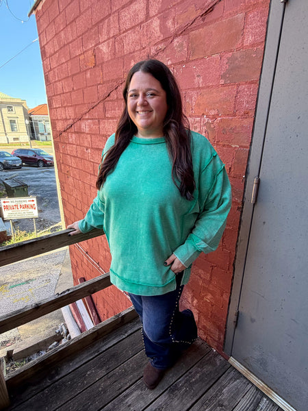 Kelly Green Sweatshirt Plus Size
