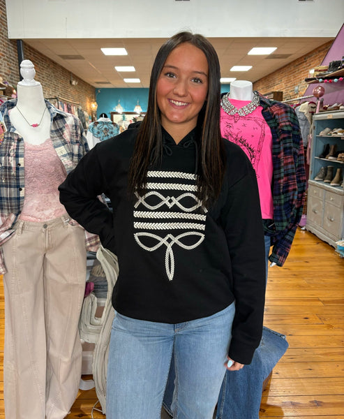 Black Hoodie w/ Bootstitch Design