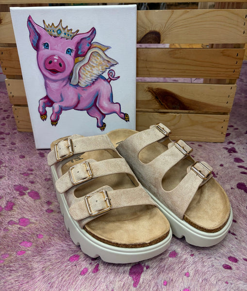 Corkys Threes Company Sandal Sand