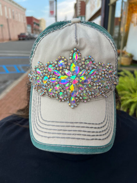 Two Tone Glitz Gameday Baseball Cap Snap Back