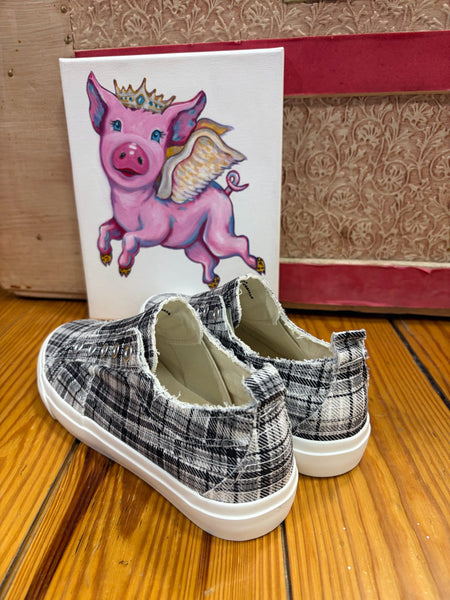 Corkys Babalu Sneaker Grey Plaid