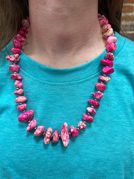 Average Length Chunky Stone Necklaces