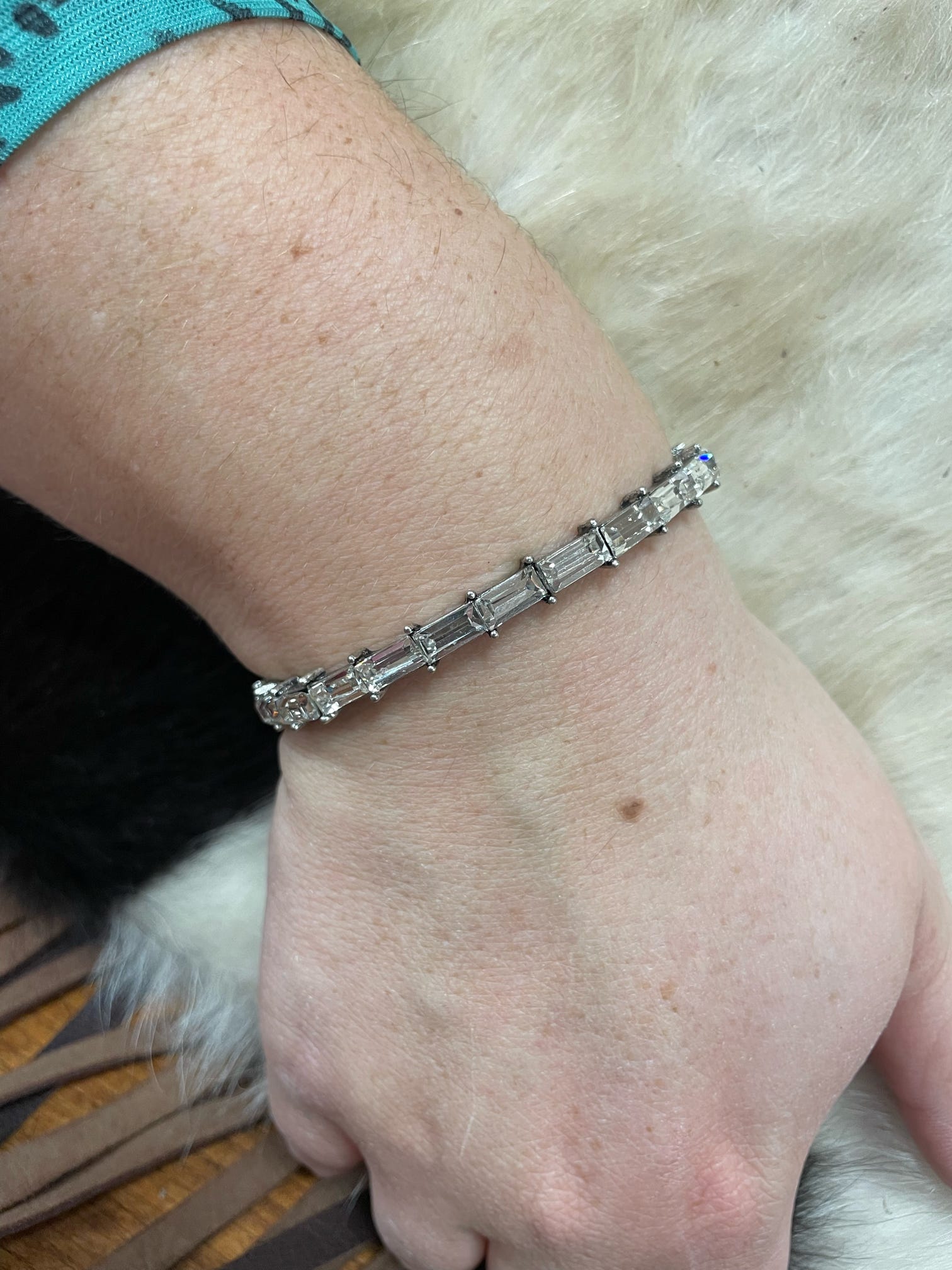 Clear Baguette Crystal Bracelet