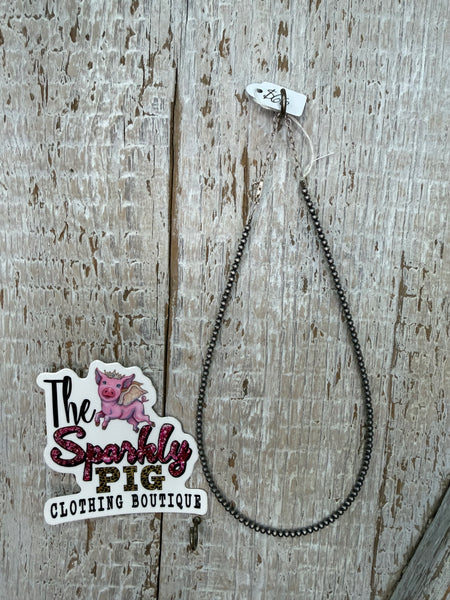 18 inch Sterling Silver Pearls Necklace