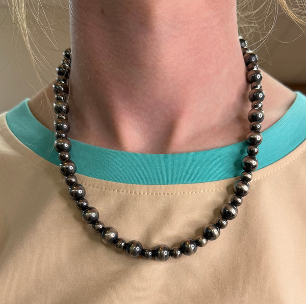 7mm, 10mm Navajo Pearl Necklace