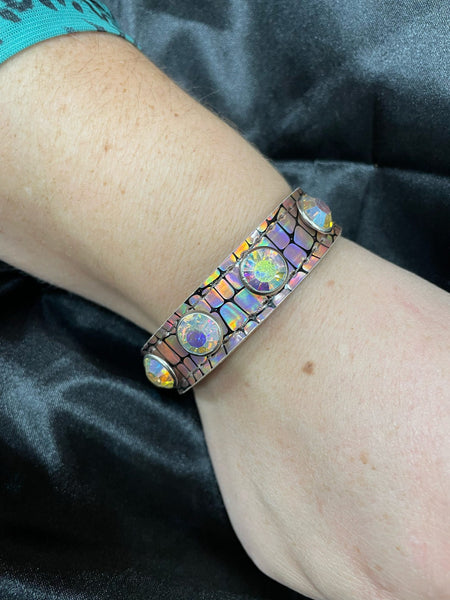 Leather Cuff w/ Bling