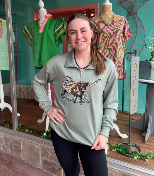 Blue Lomita Longhorn Pullover