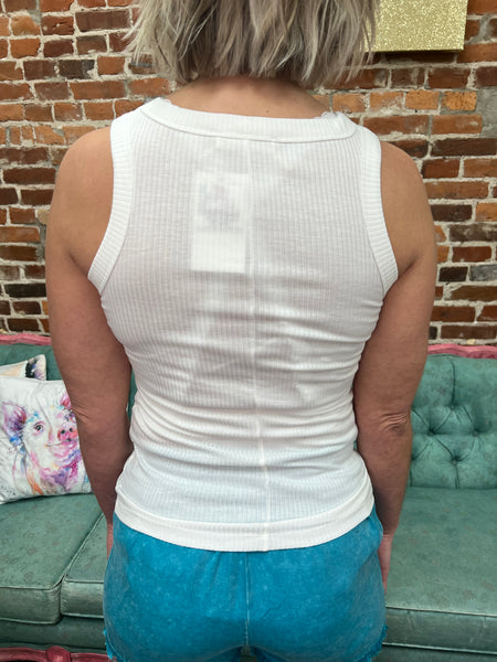 Off White Tank Top