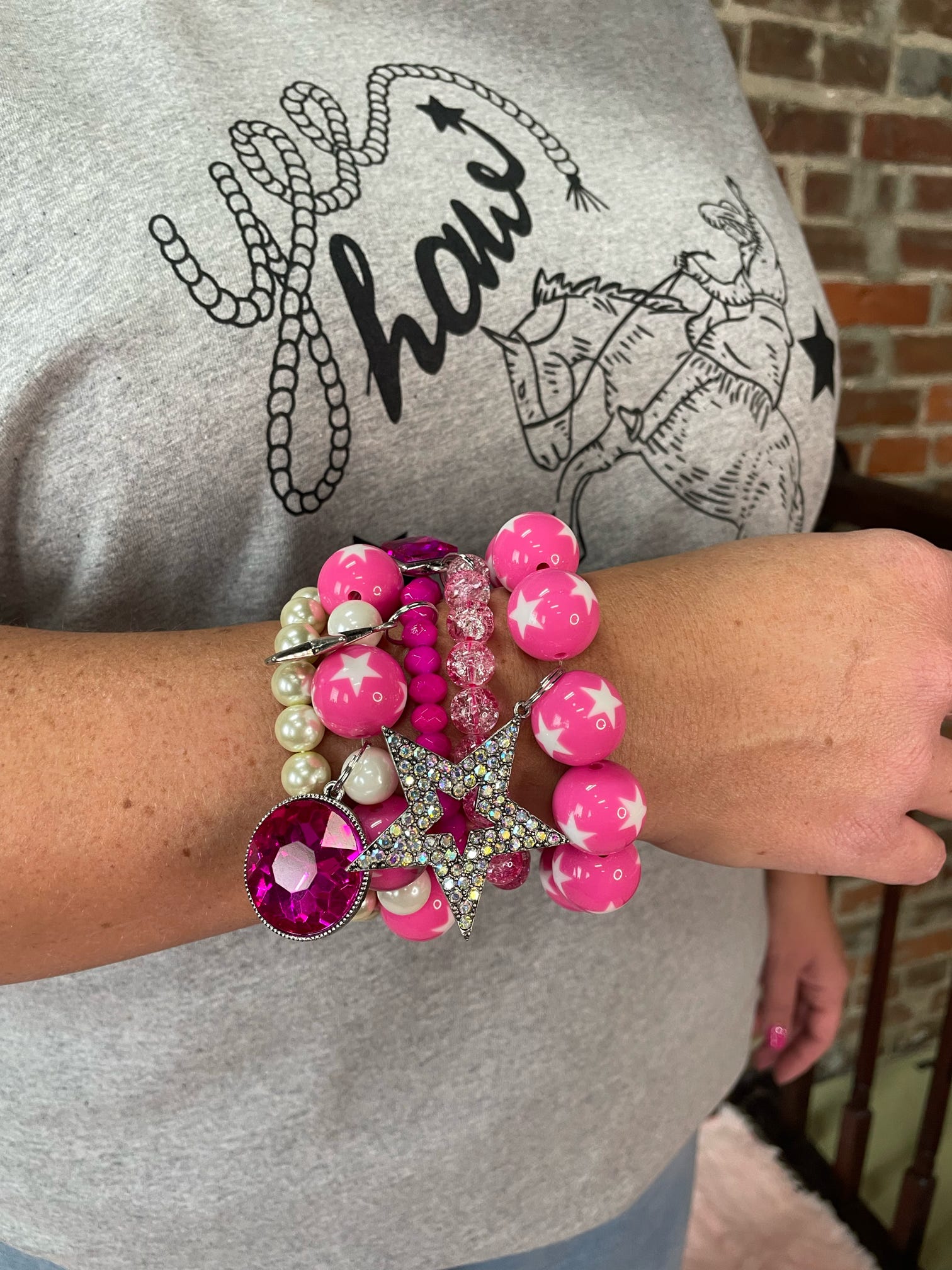 Pink Star Bracelet Stack