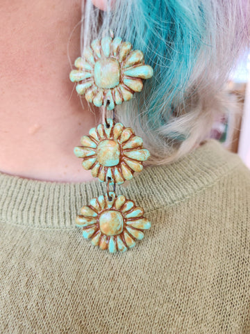 Tres Turquoise Earrings