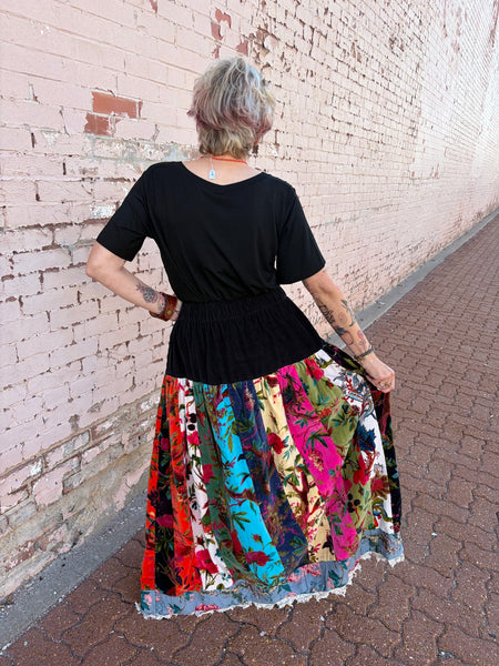 A Rare Bird One Size Velvet Skirt