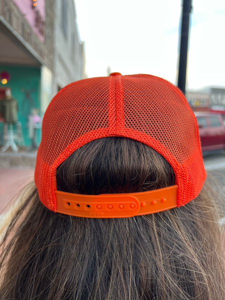 Hunter Orange Hat w/ Sequin Deer