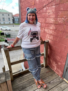 USA Fireworks White Jeep Tee