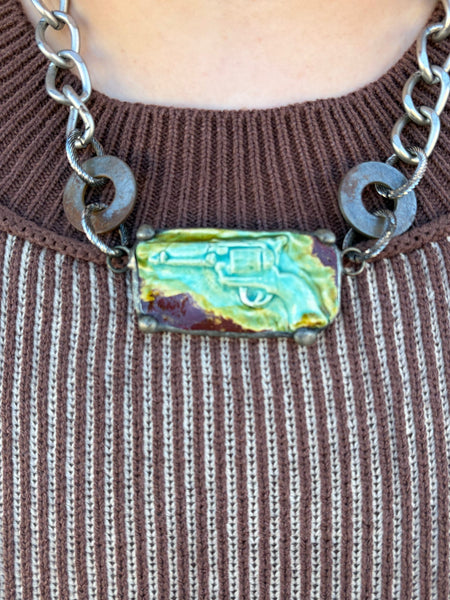 Pistol Necklace Art By Amy