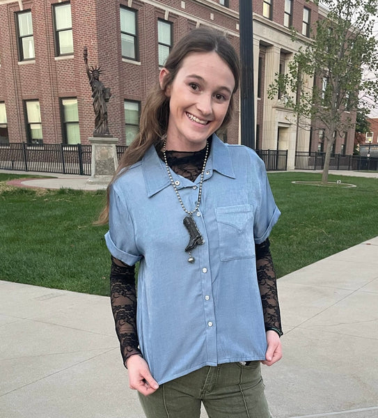 Black Floral Lace High Neck Mesh Top