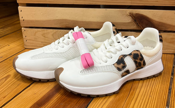 Corkys No Prob Sneaker White w/ Leopard