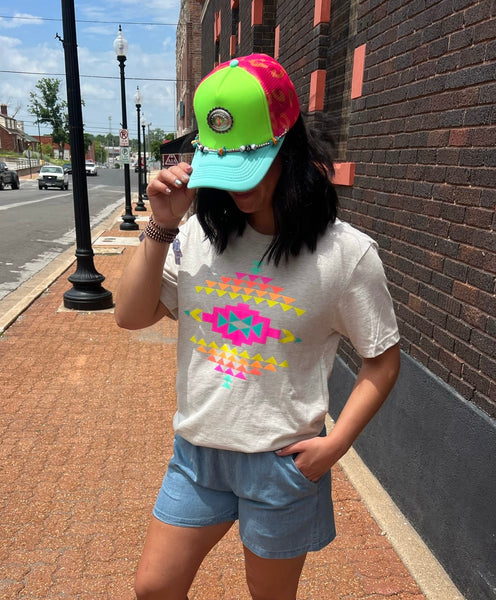 Neon Wild West Aztec Tee