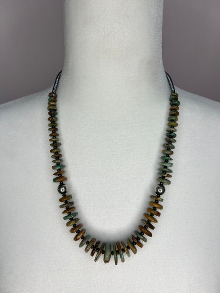 Green & Brown Turquoise Necklace