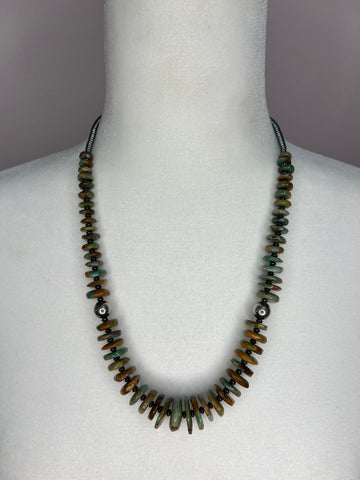 Green & Brown Turquoise Necklace