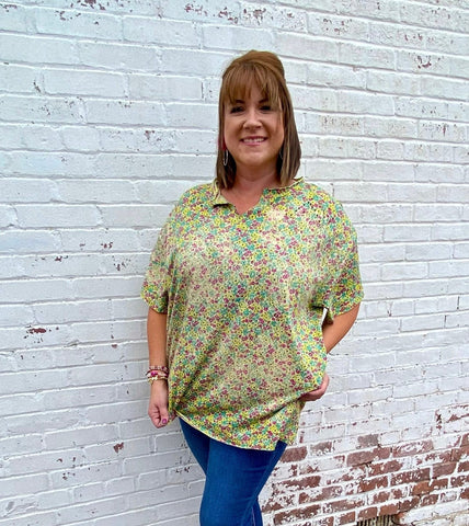 A Rare Bird Floral Tee One Size The Sparkly Pig tops A Rare Bird Floral Tee One Size