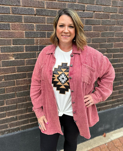 Acres Button Up Sangria The Sparkly Pig cardigan