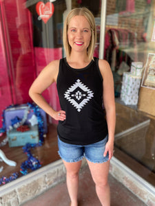 Aztec Galuxy Tank The Sparkly Pig Tops