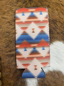 Aztec Print Tall Coozie The Sparkly Pig