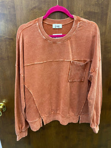 Burnt Orange Comfortable Stylish Top The Sparkly Pig tops