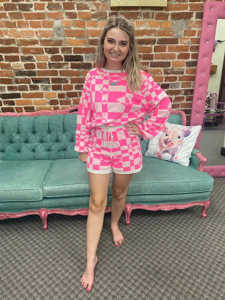 Check Mate Lounge Set The Sparkly Pig loungewear