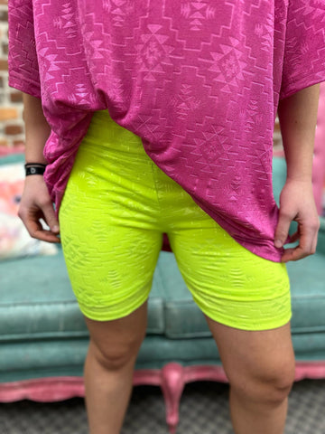 Chillville Biker Shorts Highlighter The Sparkly Pig shorts