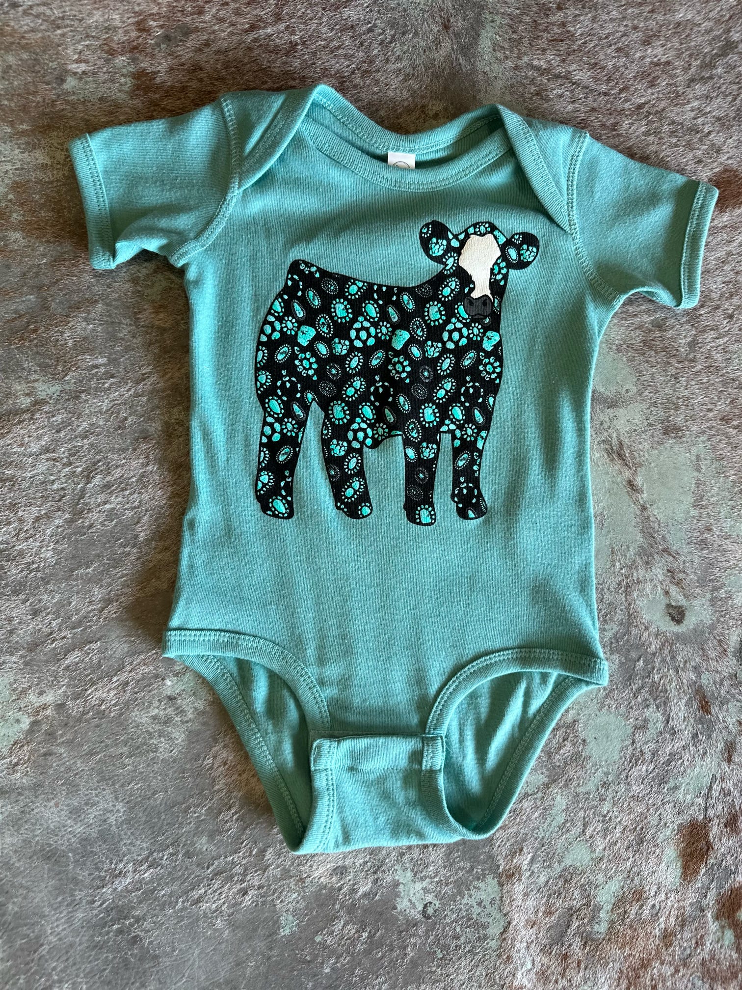 Concho Steer Baby Onesie The Sparkly Pig onesie