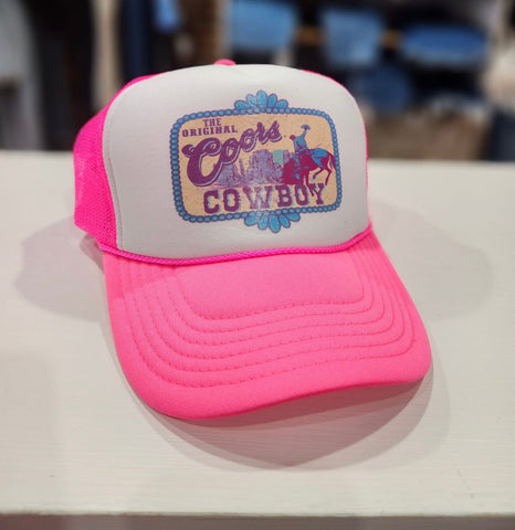 Coors Cowboy Hot Pink Trucker Hat The Sparkly Pig hats