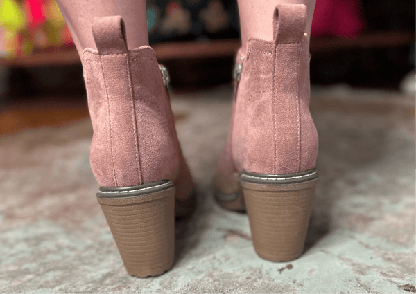 Corkys Bite Me Boot Blush Faux Suede The Sparkly Pig boots Corkys Bite Me Boot Blush Faux Suede